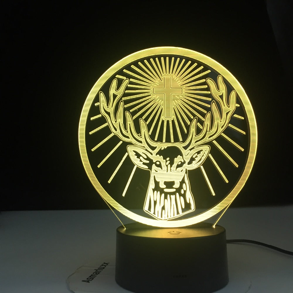 Jagermeister 16 Colors Changing Led Night Light Lamp Touch Remote Sensor Usb and Battery Powered Nightlight for Bar 3DTable Lamp