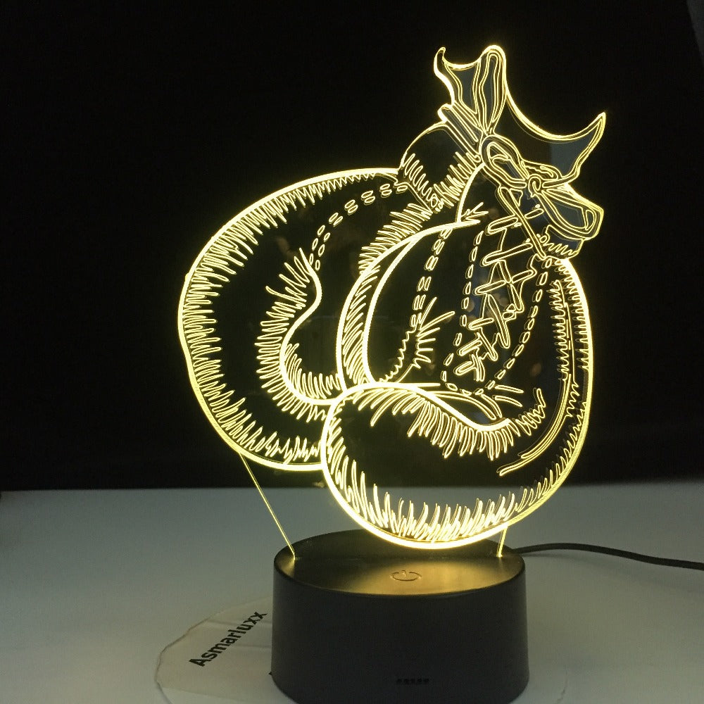 3D-4144 Boxing Gloves 3D Lamp Touch Remote Control 3D Visual Nightlight 3AA Batterie Powerbank USB LED Light