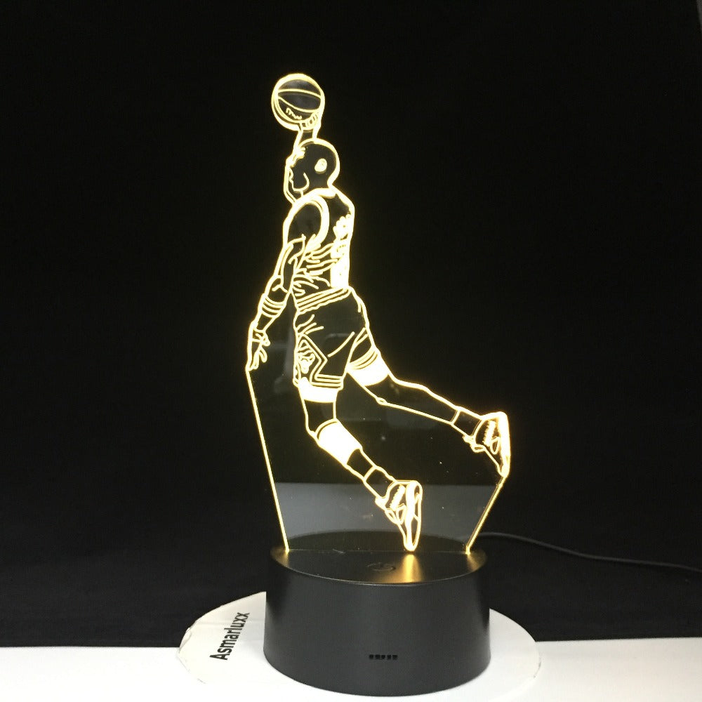 Michael Jordan Slum Dunk Figure Sports Basketball Home Decoration Birthday Gift for Kids Boy Child 3d LED Night Light Lamp 3320