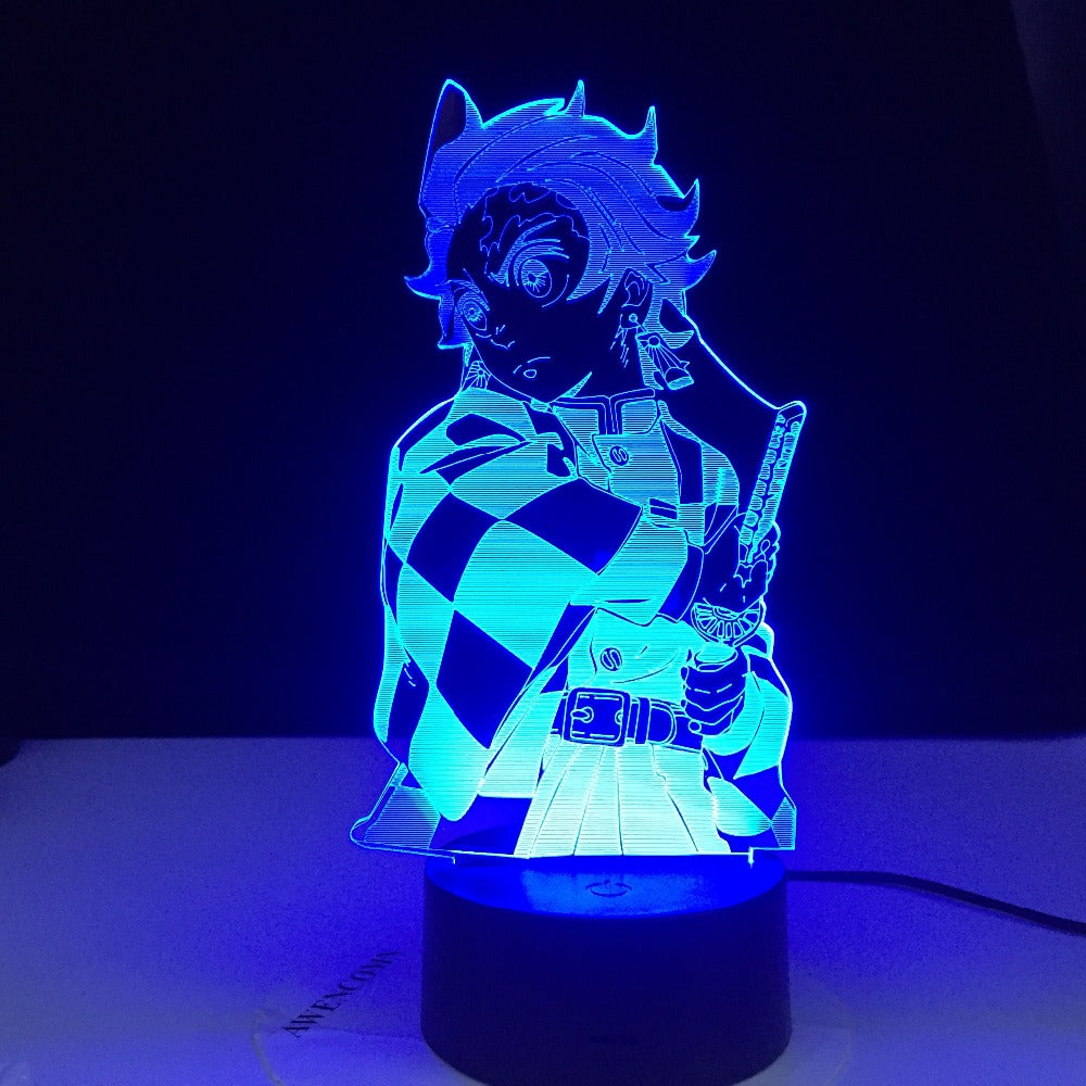 Kimetsu No Yaiba Nezuko Kamado Figure Led Night Light for Bedroom Decor Nightlight Kids Child Table 3d Lamp Gift