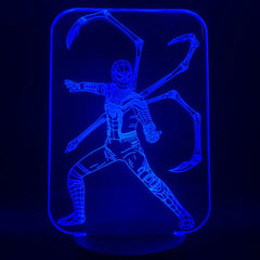 The Avengers Super Hero SpiderMan 3D LED Light Lamp Color Change Touch Night Light Lampara for Children Christmas Party Gifts