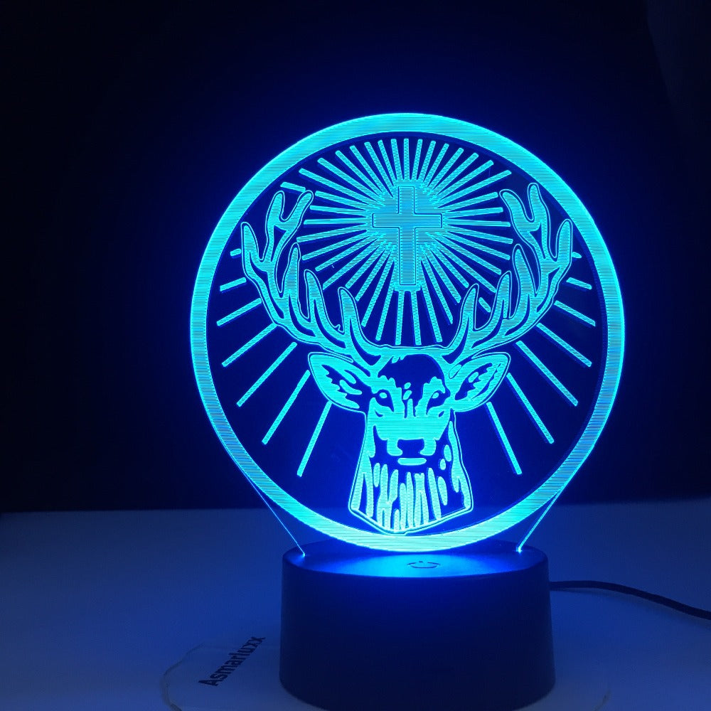Jagermeister 16 Colors Changing Led Night Light Lamp Touch Remote Sensor Usb and Battery Powered Nightlight for Bar 3DTable Lamp