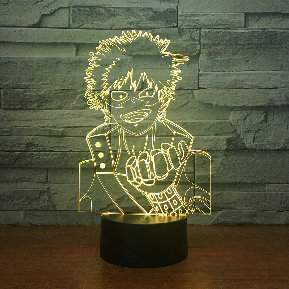 Naruto Figure 7 Color Change 3D Led Visual Modelling Anime Night Light Kids Touch Button Usb Table Lamp Home Decor Lighting Gift