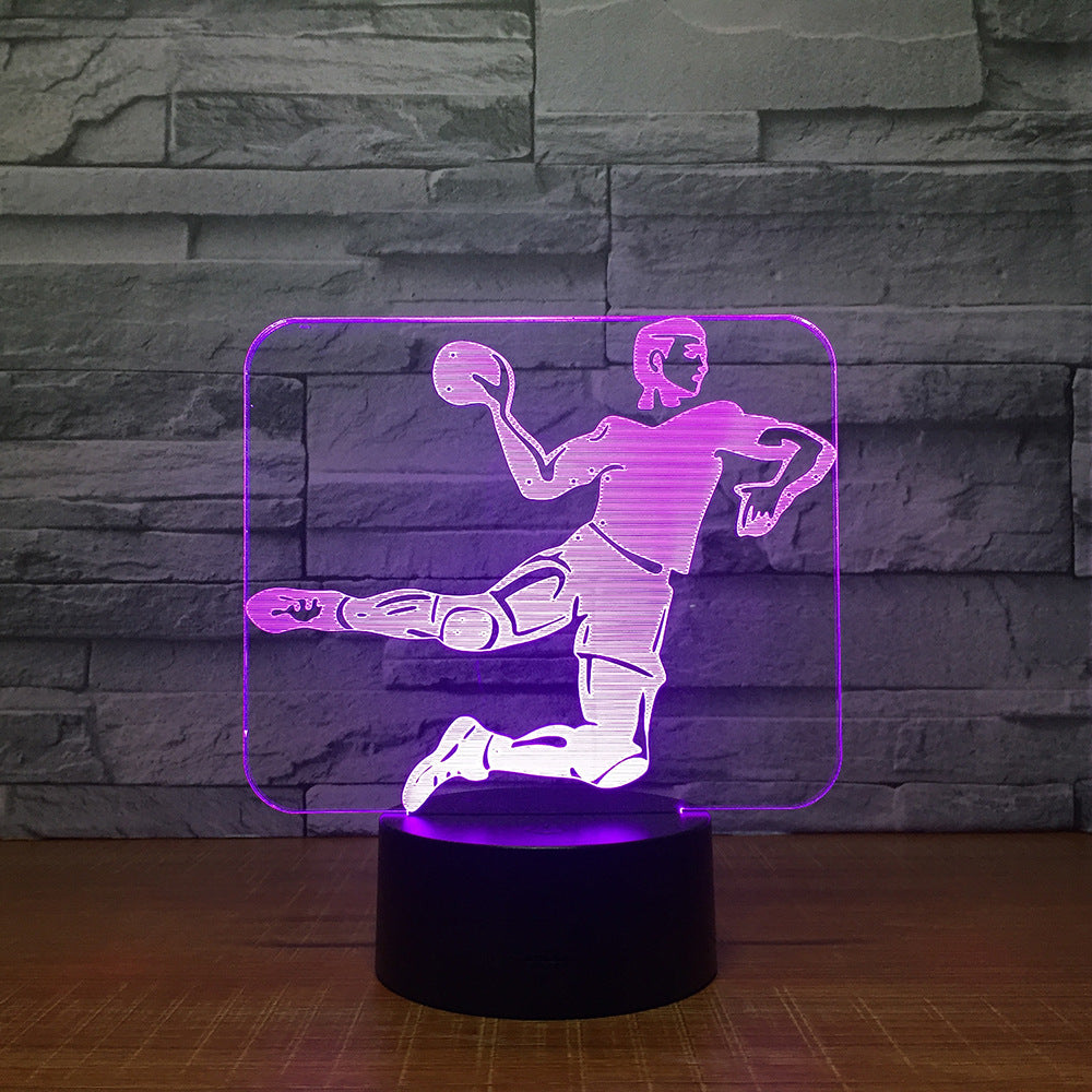 Handball 3D Led Lamp 7 Color Night Lamps For Kids Touch Usb Table Lampara Lampe Baby Sleeping Nightlight Room Lamp Drop Ship