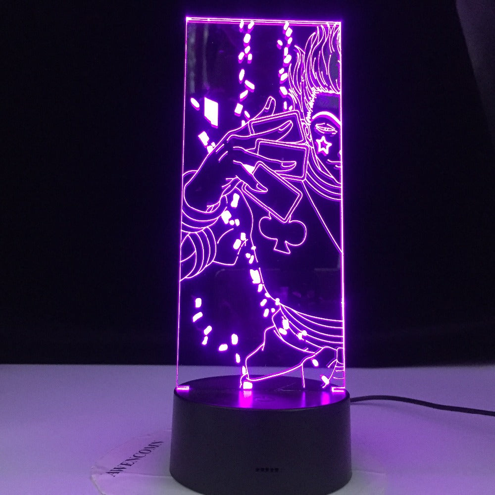 Anime Hunter X Hunter Hisoka Lamp Gift Acrylic 3d Night Light Led Color Changing Nightlight for Kids Bedroom Decoration Light