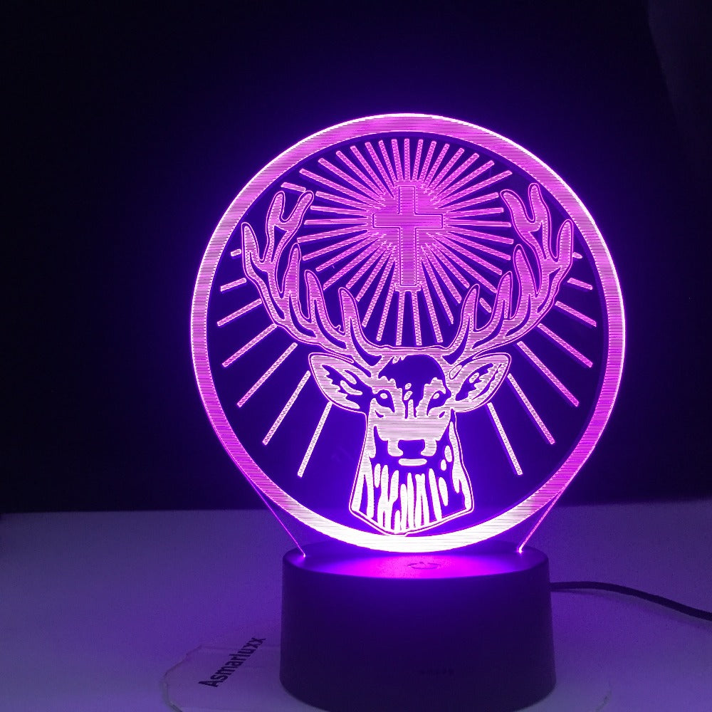 Jagermeister 16 Colors Changing Led Night Light Lamp Touch Remote Sensor Usb and Battery Powered Nightlight for Bar 3DTable Lamp