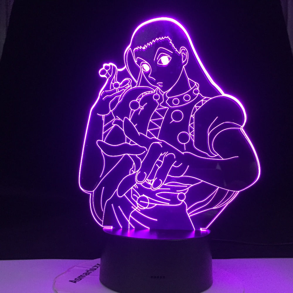 ILLUMI ZOLDYCK LED ANIME LAMP HUNTER X Figure 3d Lamp Acrylic Led Night Light Bedroom Decor Light for Kid Child Birthday Gift