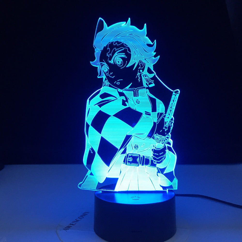 Kimetsu No Yaiba Nezuko Kamado Figure Led Night Light for Bedroom Decor Nightlight Kids Child Table 3d Lamp Gift