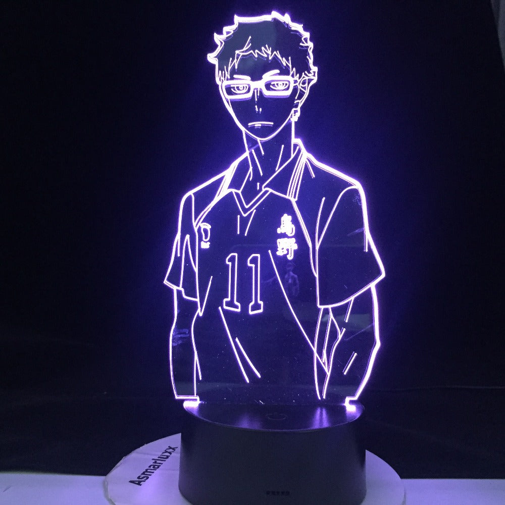 KEI TSUKISHIMA 3d LED ANIME LAMP HAIKYUU Manga Gift Anime 3d Lamp Night Light Lamp Otaku Gift Well Packed And Fast Dropship