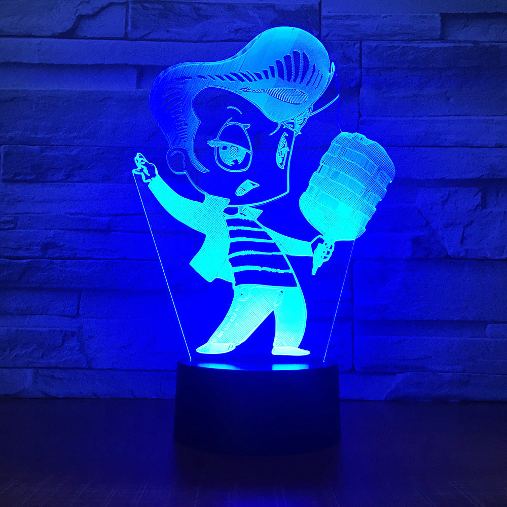 Karaoke Singing 3D lamp 7 Color Change 3D LED Light Acrylic Touch USB Lamp Room Table Desk Night Light kid's Friends Fun Gift