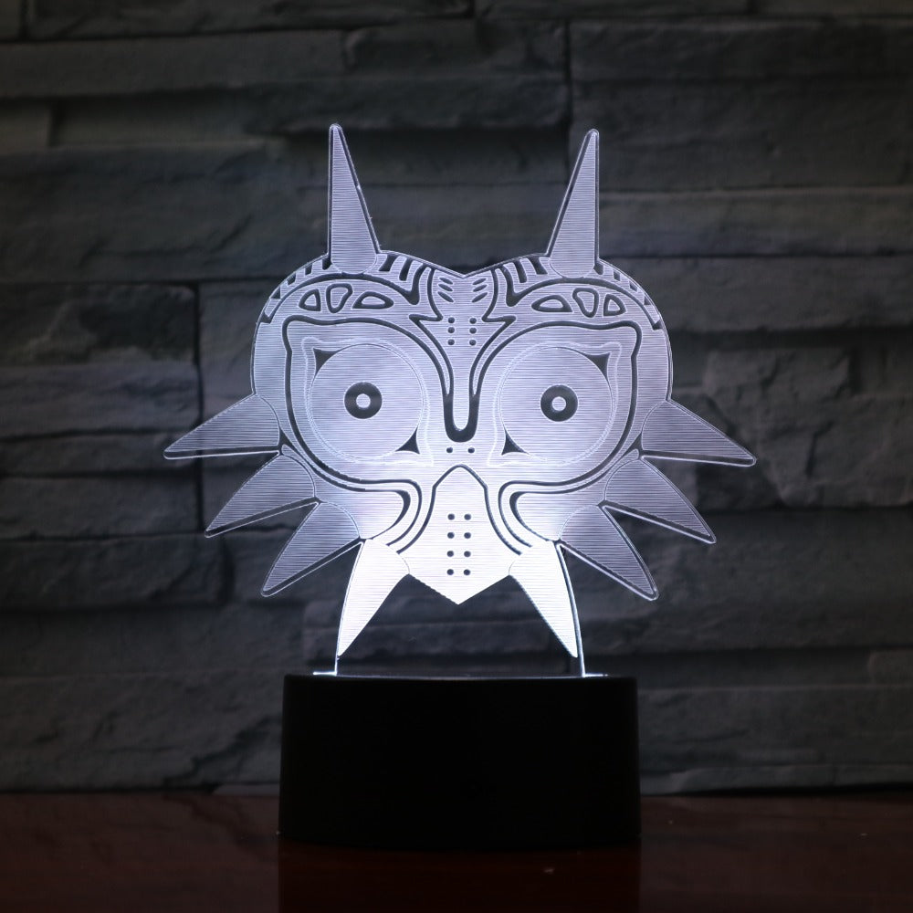 FIGURE Majoras Mask 3D Lava Lamp Creative 7 Color Changing LED Night Light
