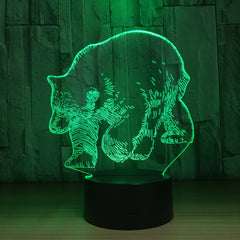 Polar Bear 3D LED Lamp 5V USB Table Lamp Night Lights 3D 7 Colors Changing Light lamp as New Year Gift For Children Friends