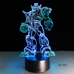 3D Cool Optimus Prime Character Boy Gift Transformers Illusion Desk Table RGB Led Night Light Colorful Lamparas Lamp AW-082