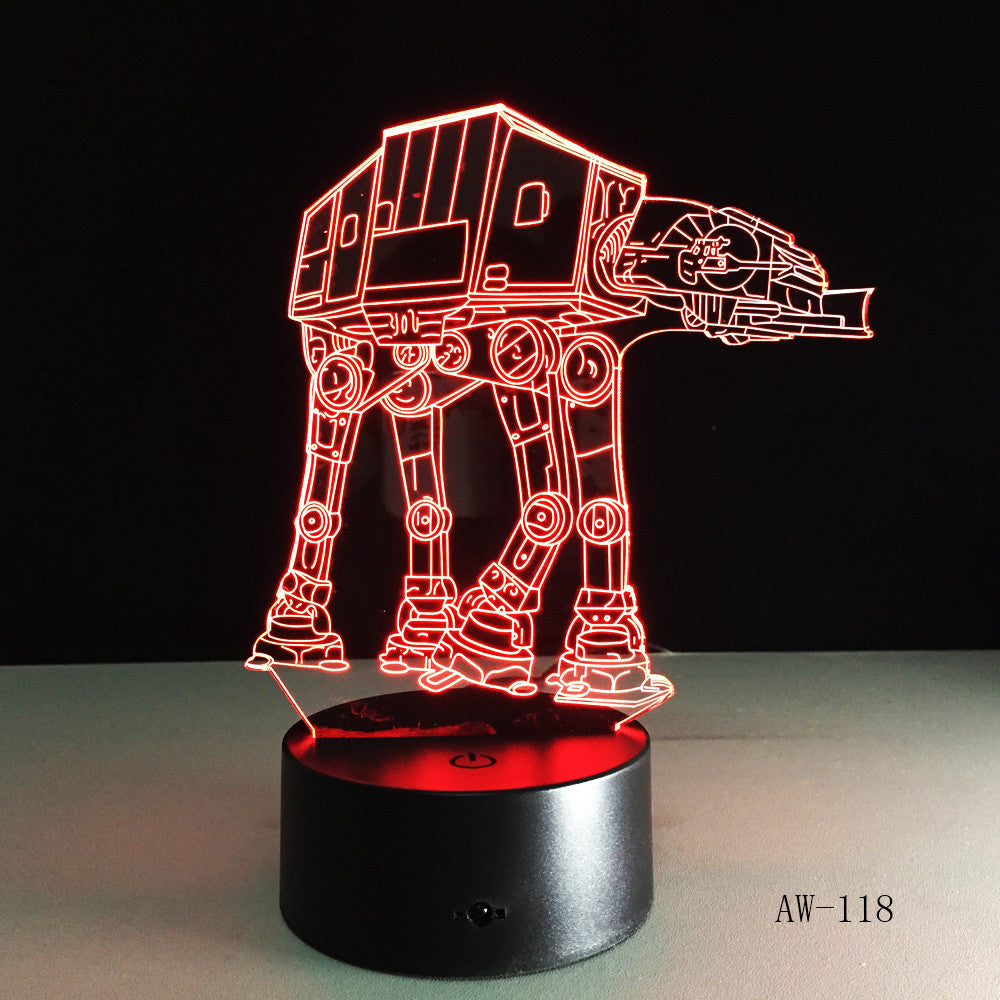 USB Novelty Night Light Imperial Walker AT-AT Star Wars 3D Bulbing Desk Table Lamp Led Stick Touch Engraving USB Led Lamp AW-118