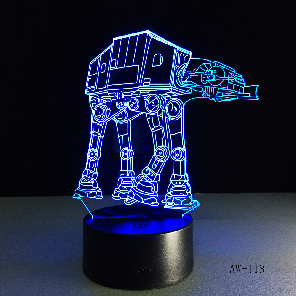USB Novelty Night Light Imperial Walker AT-AT Star Wars 3D Bulbing Desk Table Lamp Led Stick Touch Engraving USB Led Lamp AW-118