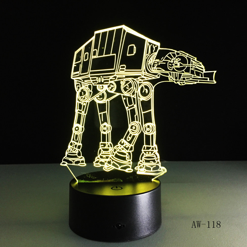 USB Novelty Night Light Imperial Walker AT-AT Star Wars 3D Bulbing Desk Table Lamp Led Stick Touch Engraving USB Led Lamp AW-118