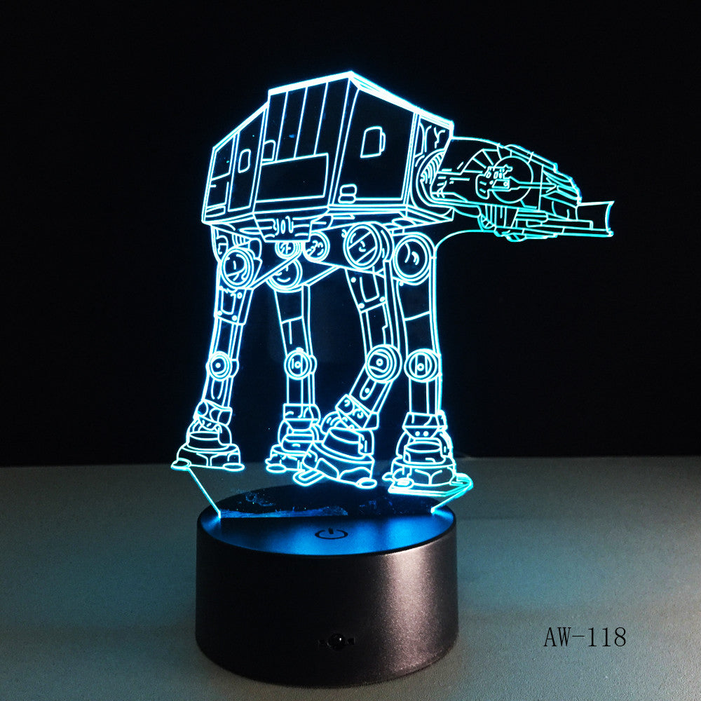 USB Novelty Night Light Imperial Walker AT-AT Star Wars 3D Bulbing Desk Table Lamp Led Stick Touch Engraving USB Led Lamp AW-118