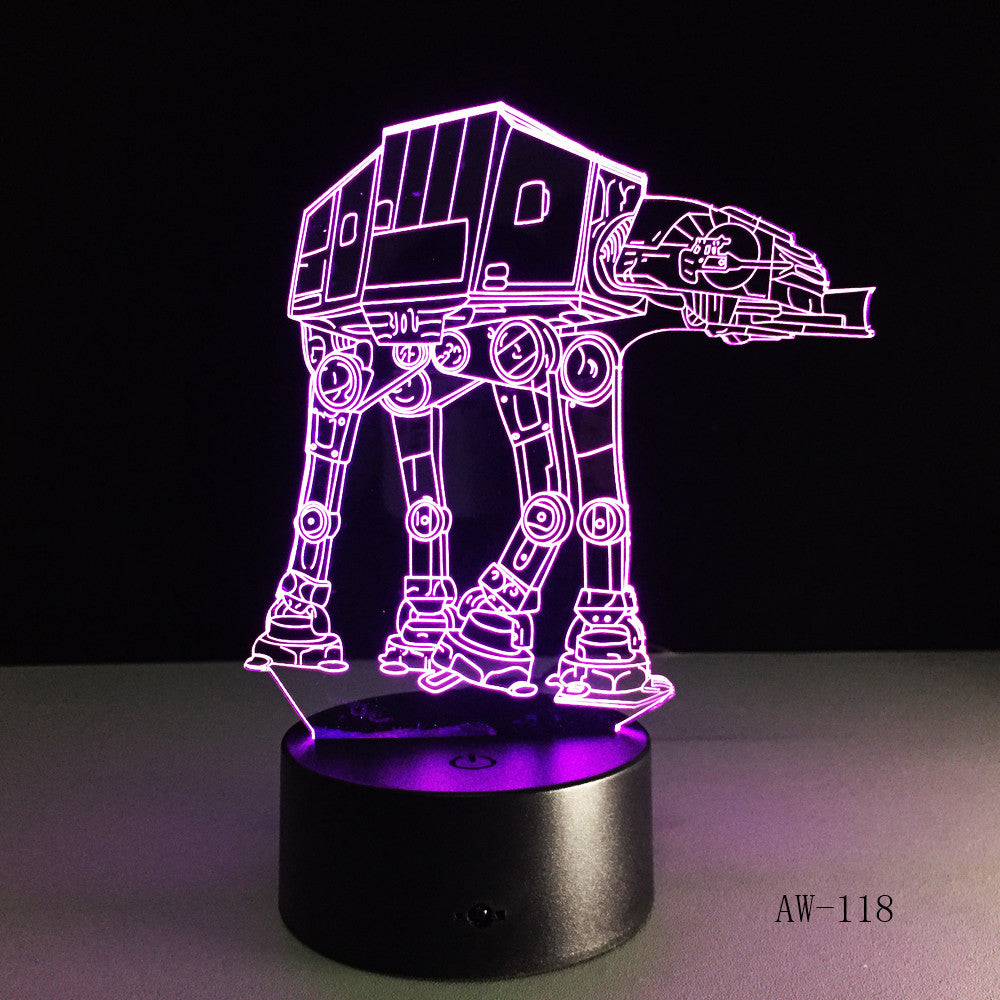 USB Novelty Night Light Imperial Walker AT-AT Star Wars 3D Bulbing Desk Table Lamp Led Stick Touch Engraving USB Led Lamp AW-118