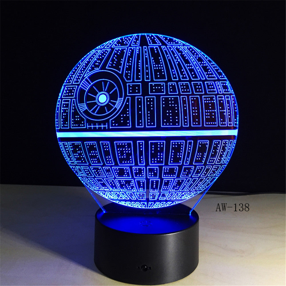 Movie Star Wars 3D USB LED Lamp Astro Cartoon Death Star Colorful Ball Bulb Atmosphere lava Night Lights lighting Gifts AW-138