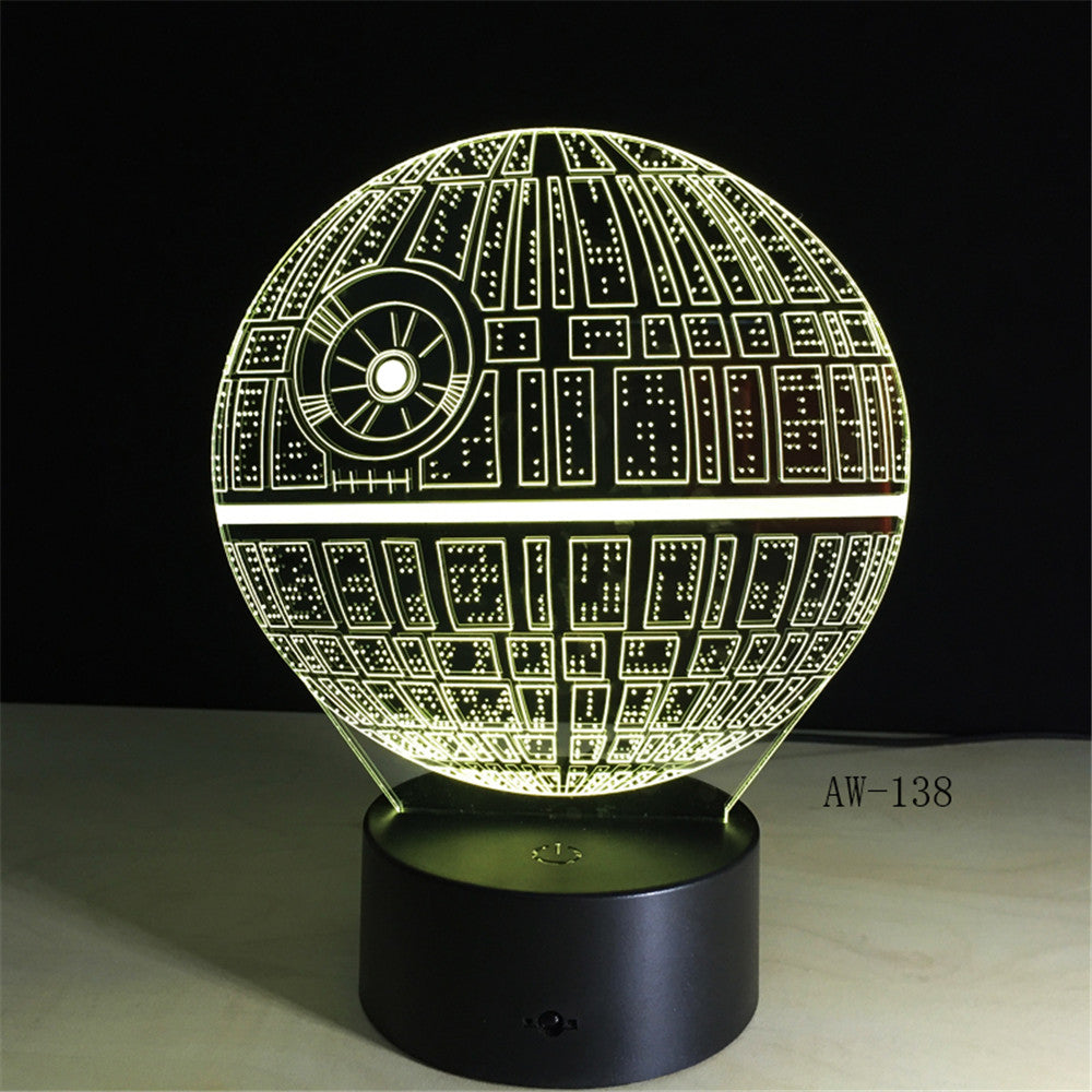Movie Star Wars 3D USB LED Lamp Astro Cartoon Death Star Colorful Ball Bulb Atmosphere lava Night Lights lighting Gifts AW-138