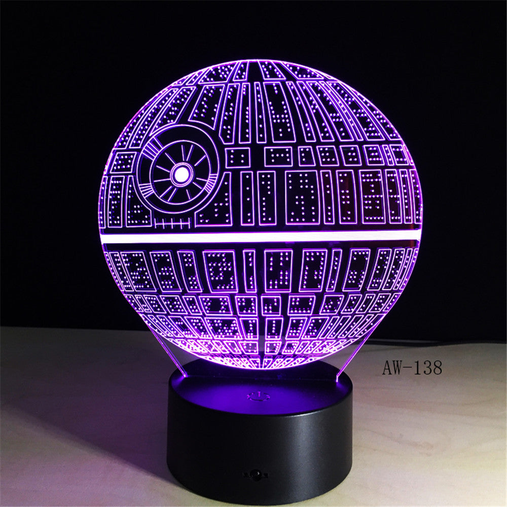 Movie Star Wars 3D USB LED Lamp Astro Cartoon Death Star Colorful Ball Bulb Atmosphere lava Night Lights lighting Gifts AW-138