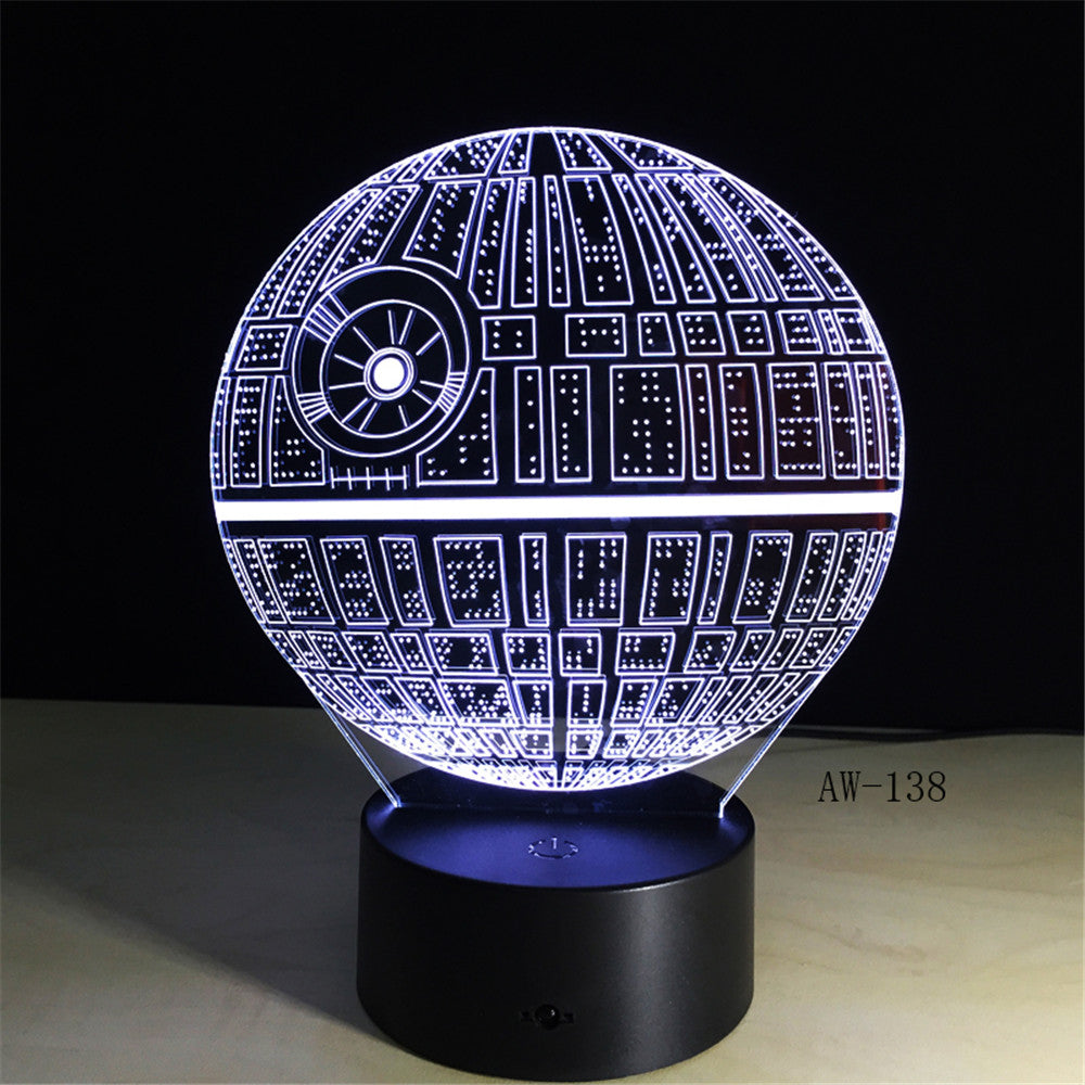 Movie Star Wars 3D USB LED Lamp Astro Cartoon Death Star Colorful Ball Bulb Atmosphere lava Night Lights lighting Gifts AW-138