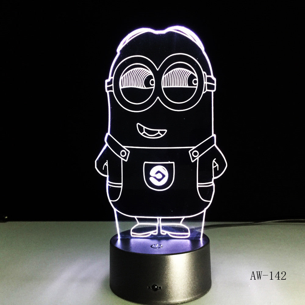Novelty 3D Minions Night Light LED Table Lamp Touch Desk Lighting For Child Baby Gift Birthday Party Bedroom Home Decor AW-142