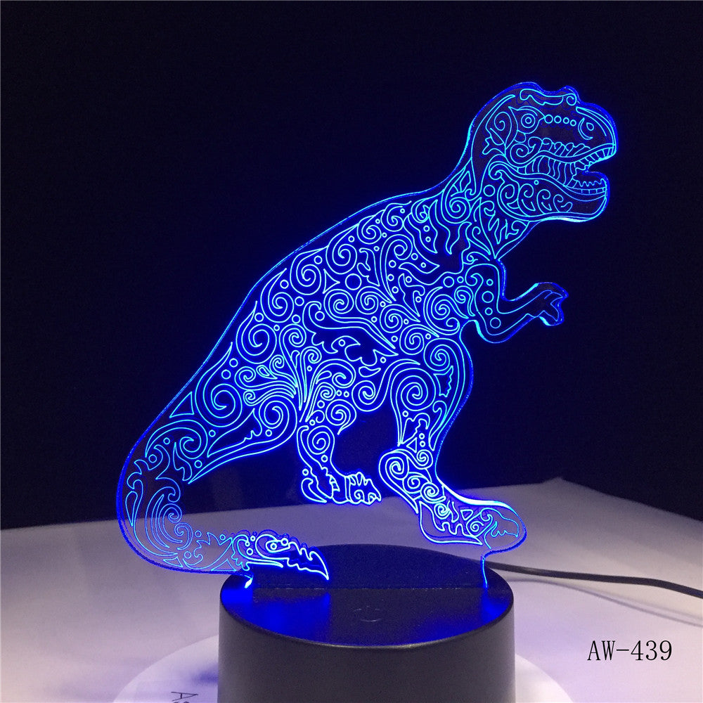 Teratosaurus Dinosaur Tyrannosaurus Rex 3D Night Light Table Lamp 7 Colors Changing Desk Lamp Spinosaurus Night Lights AW-1439