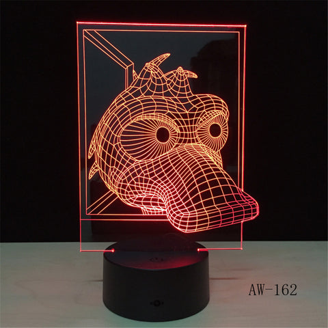 3D LED Lamp Duck lamparas led infantil USB Base 7 Colors Change Night Light Decor Christmas Girl Kid Gift Girl AW-162