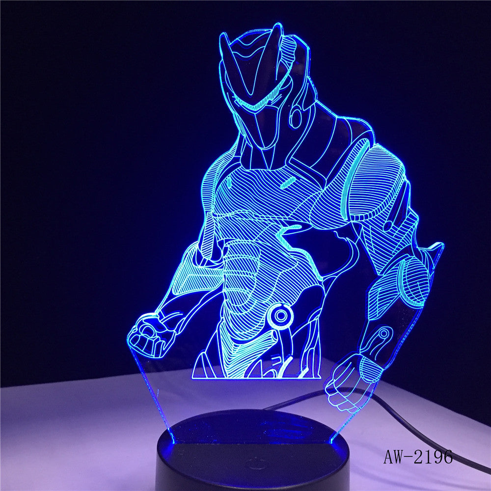 USB Night Light Home Atmosphere Decorative 3D LED Lights Batteries Operated 7 Color 5V 3D Table Lamp AW-2196