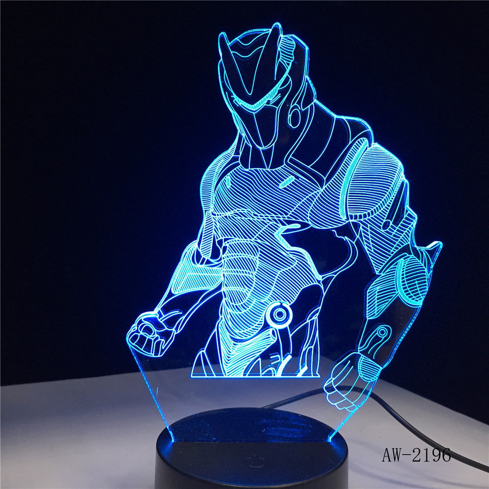 USB Night Light Home Atmosphere Decorative 3D LED Lights Batteries Operated 7 Color 5V 3D Table Lamp AW-2196