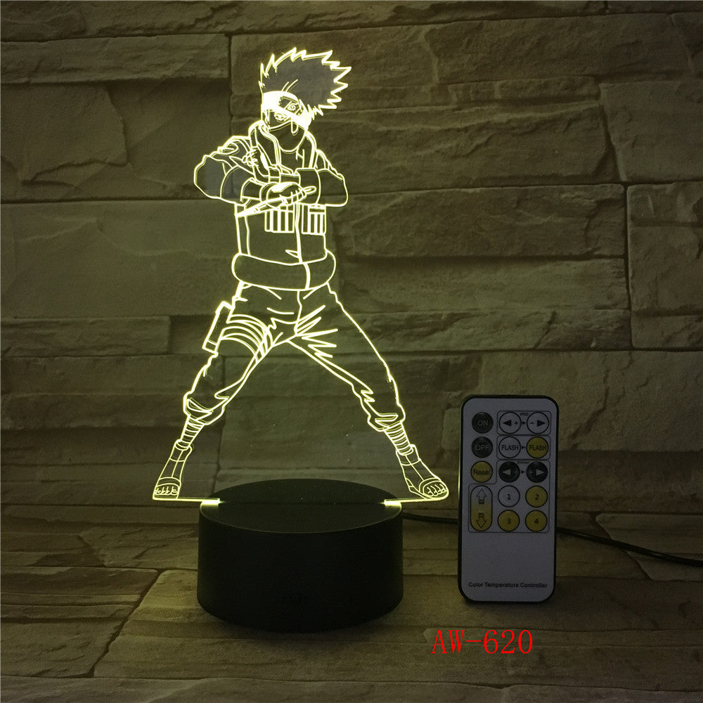 Dragon Ball Super Saiyan God Goku 3D Illusion Table Lamp 7 Color Changing Night Light Boys Child Kids Baby Gifts AW-620