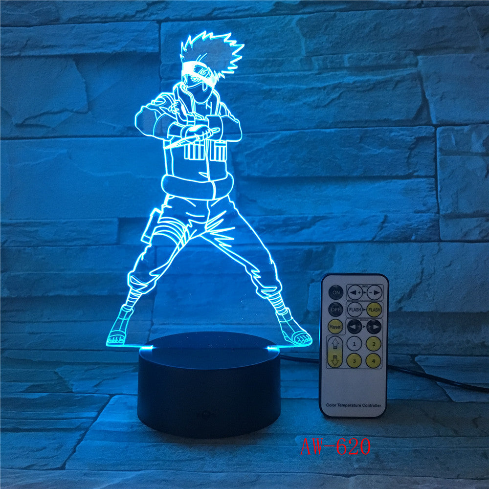 Dragon Ball Super Saiyan God Goku 3D Illusion Table Lamp 7 Color Changing Night Light Boys Child Kids Baby Gifts AW-620