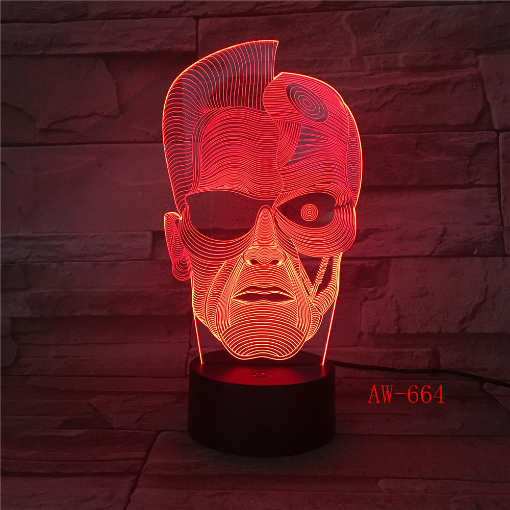 One Eyed Person 7 Colors Changeable 3D Night Light Visual LED Touch USB Table Lamp Home Atmosphere Lamp Kids Toy Gift AW-664
