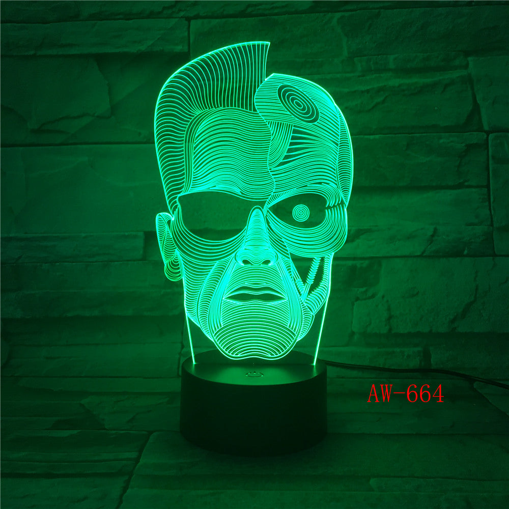 One Eyed Person 7 Colors Changeable 3D Night Light Visual LED Touch USB Table Lamp Home Atmosphere Lamp Kids Toy Gift AW-664