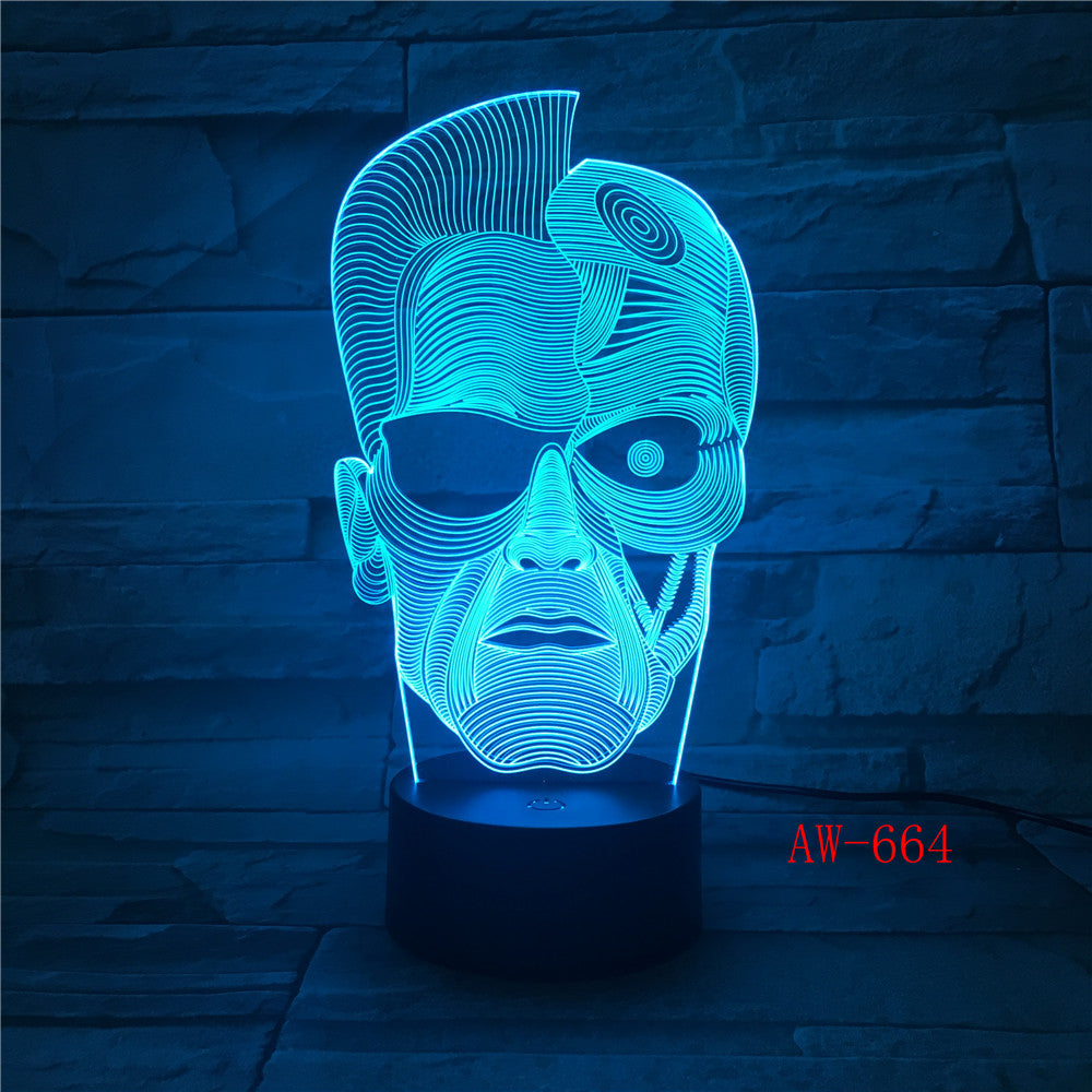 One Eyed Person 7 Colors Changeable 3D Night Light Visual LED Touch USB Table Lamp Home Atmosphere Lamp Kids Toy Gift AW-664