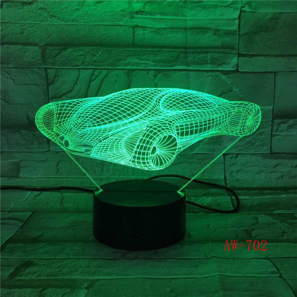 Your Racing Car 3D LED 7 Color Lamp Visual Led Night Lights For Kids Touch Usb Table Lampara Lampe Drop shipping AW-702