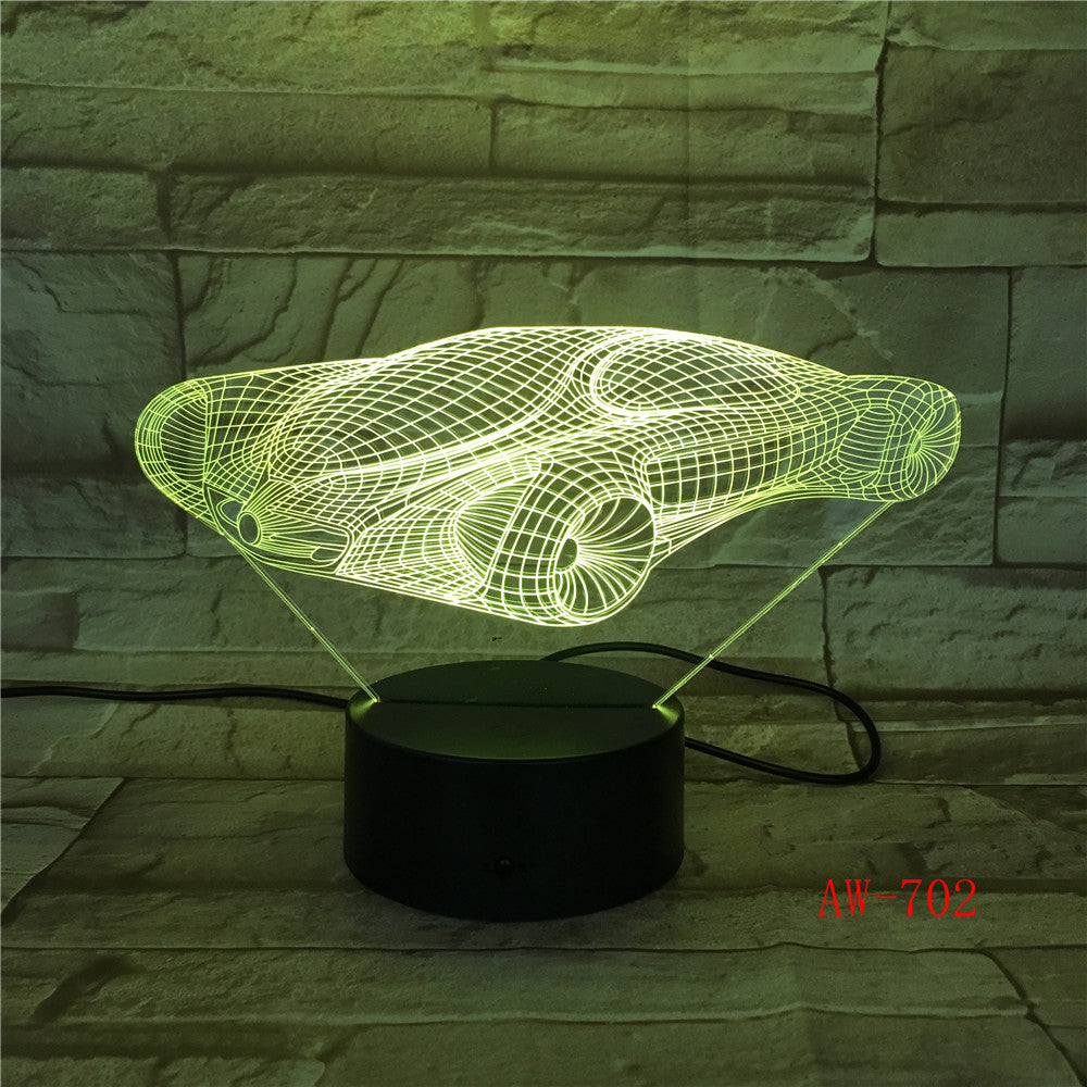 Your Racing Car 3D LED 7 Color Lamp Visual Led Night Lights For Kids Touch Usb Table Lampara Lampe Drop shipping AW-702