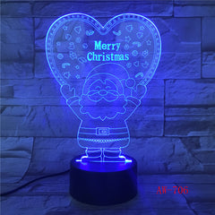 Xmas Series Christmas Decorations Home Party 3D Lamp LED Night Light Luminaria Santa Claus Tree Snowman Christmas Gifts AW-706