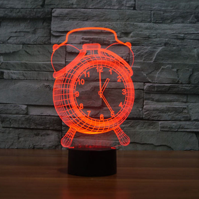 Alarm Clock - 3D Optical Illusion LED Lamp Hologram - The 3D Lamp™ - Copyright