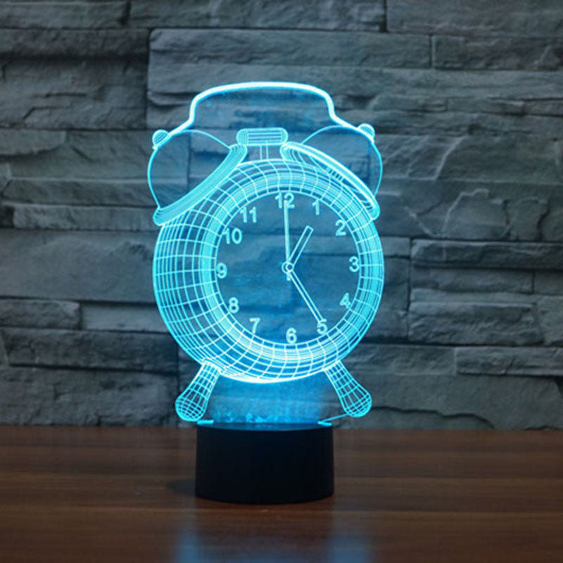 Alarm Clock - 3D Optical Illusion LED Lamp Hologram - The 3D Lamp™ - Copyright