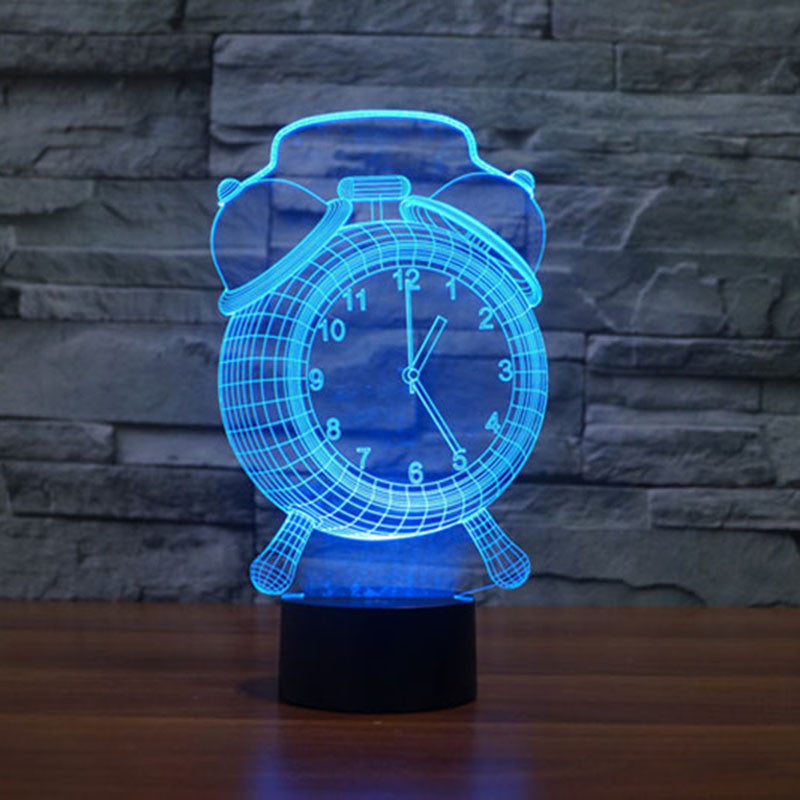 Alarm Clock - 3D Optical Illusion LED Lamp Hologram - The 3D Lamp™ - Copyright