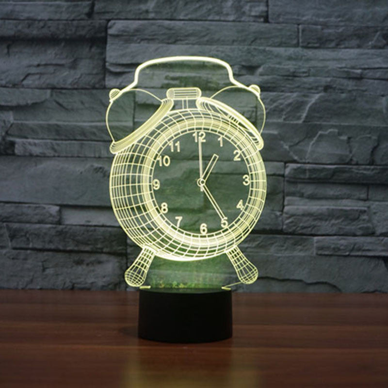 Alarm Clock - 3D Optical Illusion LED Lamp Hologram - The 3D Lamp™ - Copyright