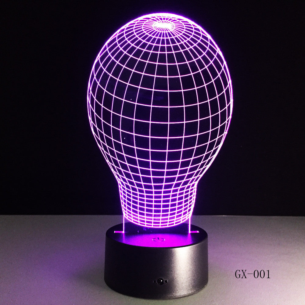 Abstract 3d led lamp - 3D Optical Illusion LED Lamp Hologram