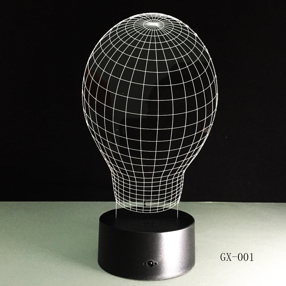 Abstract 3d led lamp - 3D Optical Illusion LED Lamp Hologram