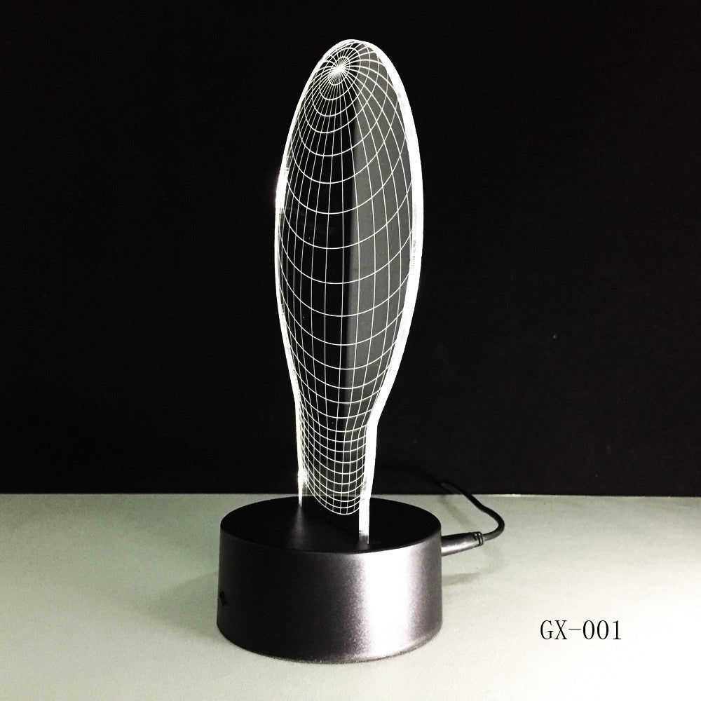 Abstract 3d led lamp - 3D Optical Illusion LED Lamp Hologram