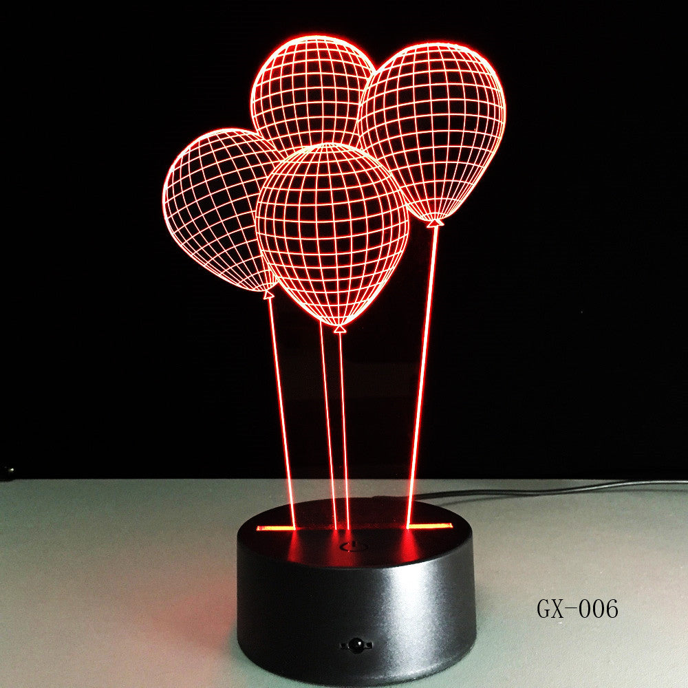 Balloon 3D Led USB Night light Table Lamp Colors Gradient Creative Luminaria Optical Illusion Lamp Home Decorative Gifts GX-006