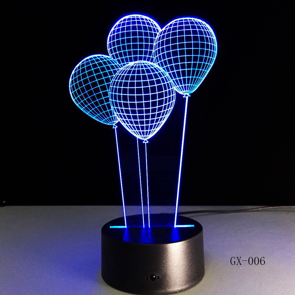 Balloon 3D Led USB Night light Table Lamp Colors Gradient Creative Luminaria Optical Illusion Lamp Home Decorative Gifts GX-006