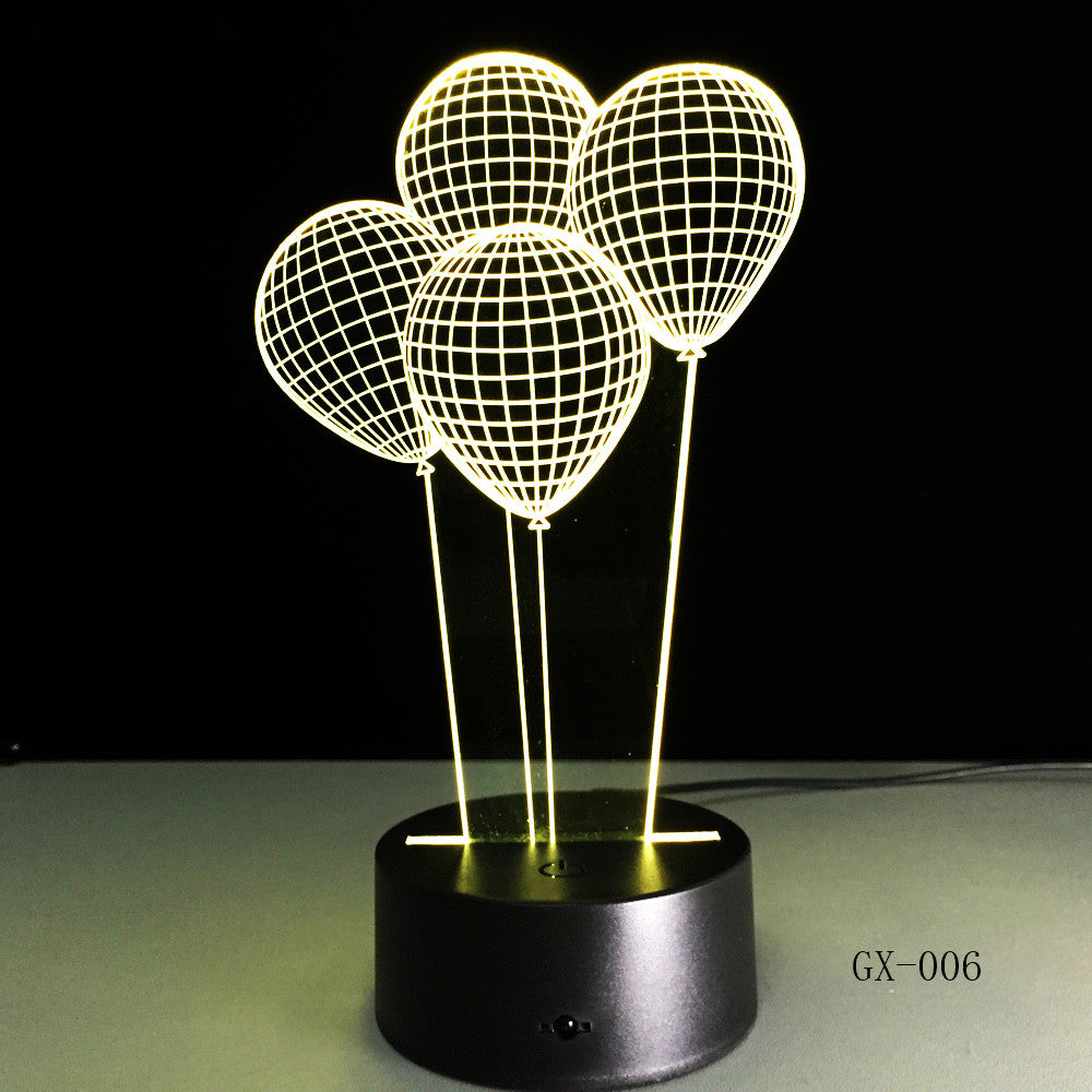Balloon 3D Led USB Night light Table Lamp Colors Gradient Creative Luminaria Optical Illusion Lamp Home Decorative Gifts GX-006
