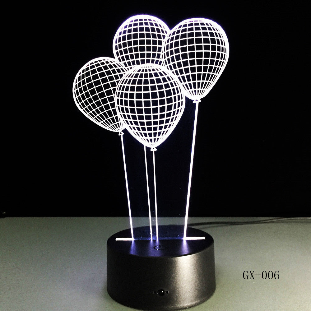 Balloon 3D Led USB Night light Table Lamp Colors Gradient Creative Luminaria Optical Illusion Lamp Home Decorative Gifts GX-006